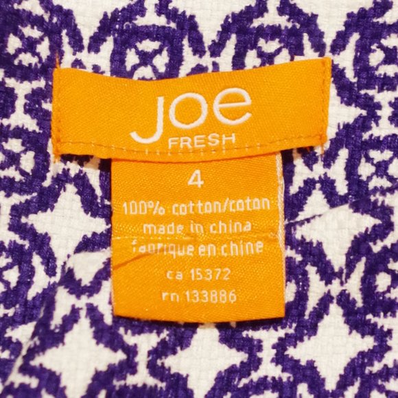Joe Fresh Heavy Weave Cotton Shift Dress: Sz. 4 - Picture 2 of 6